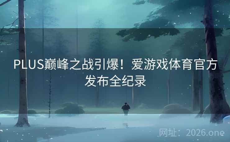 PLUS巅峰之战引爆！爱游戏体育官方发布全纪录  第2张