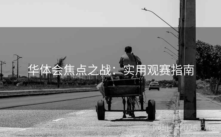 华体会焦点之战：实用观赛指南