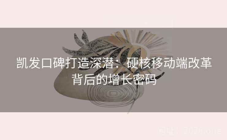 凯发口碑打造深潜：硬核移动端改革背后的增长密码  第2张